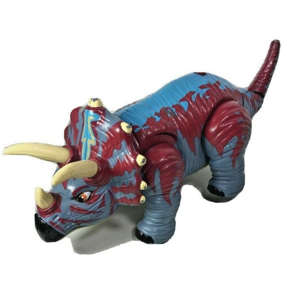 Fisher Price Mattel Imaginext Walk & Roar TRAMPLE THE TRICERATOPS Dinosaur Toy - Picture 2 of 12
